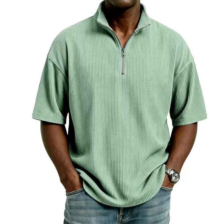 Summer Corduroy Stand-up Colla - đánh giá và giá Corduroy Button Up Shirt Men