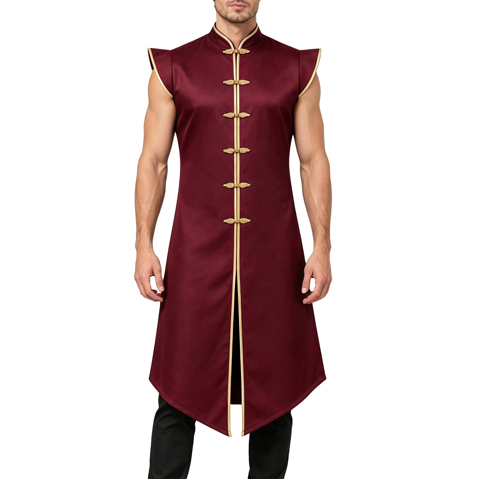 Men Medieval Long Vest Cap Sle - đánh giá và giá Jackets